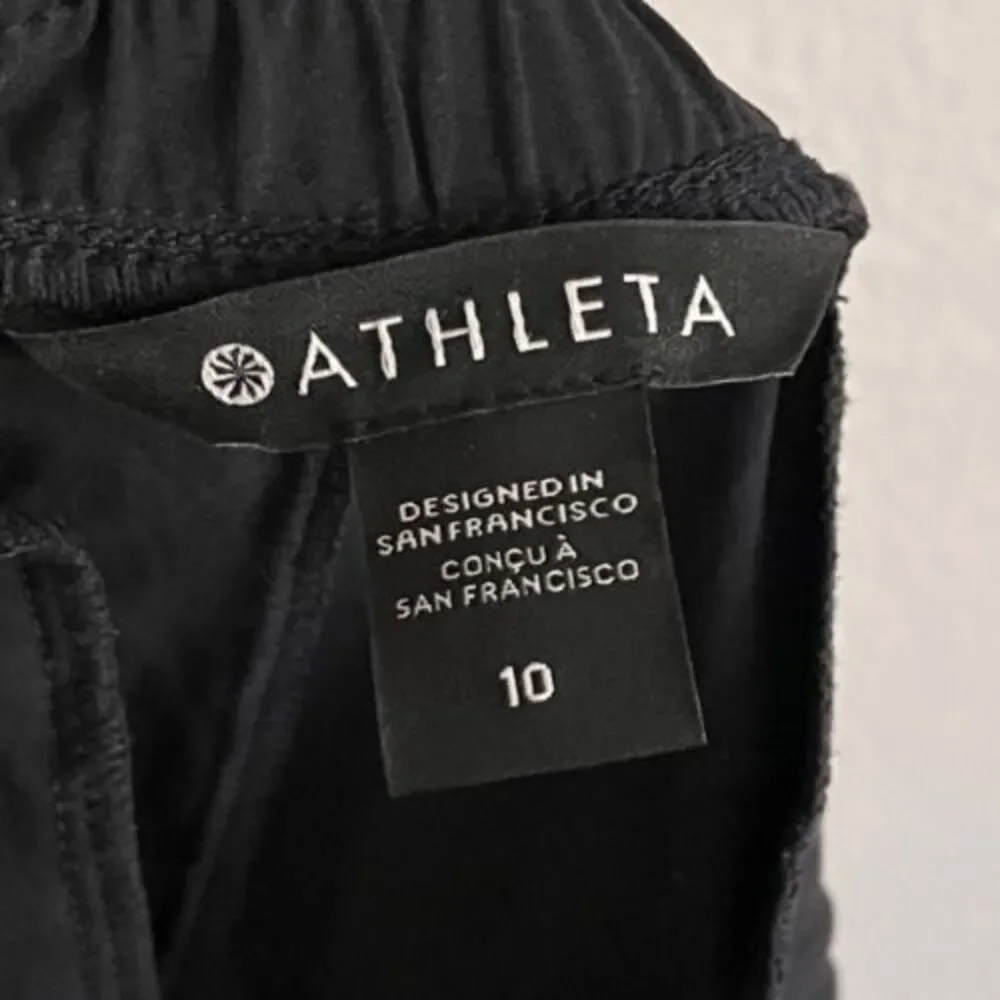 Athleta Avenue Wide Leg Crop Pant in Black Size US 10
